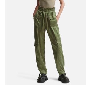 Ganni Sage Green Women's Cargo Trousers